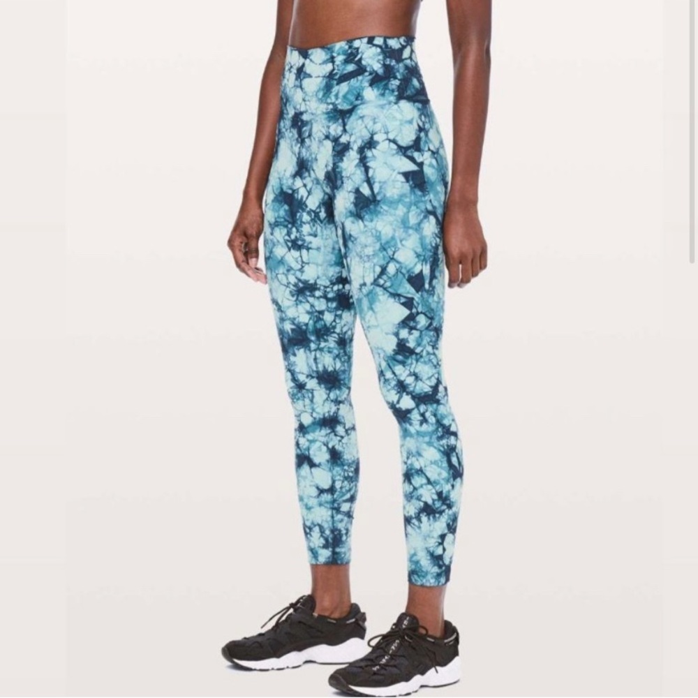 NWOT Lululemon Wunder Under Hi-Rise 7/8 Tight *Dual Shibori Full-On Luxtreme 25"